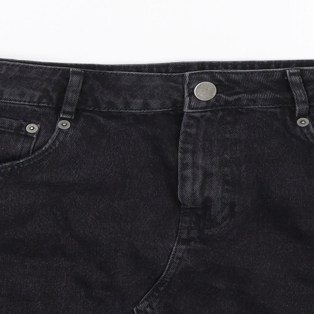 ASOS Womens Black  Denim Straight & Pencil Skirt Size 12