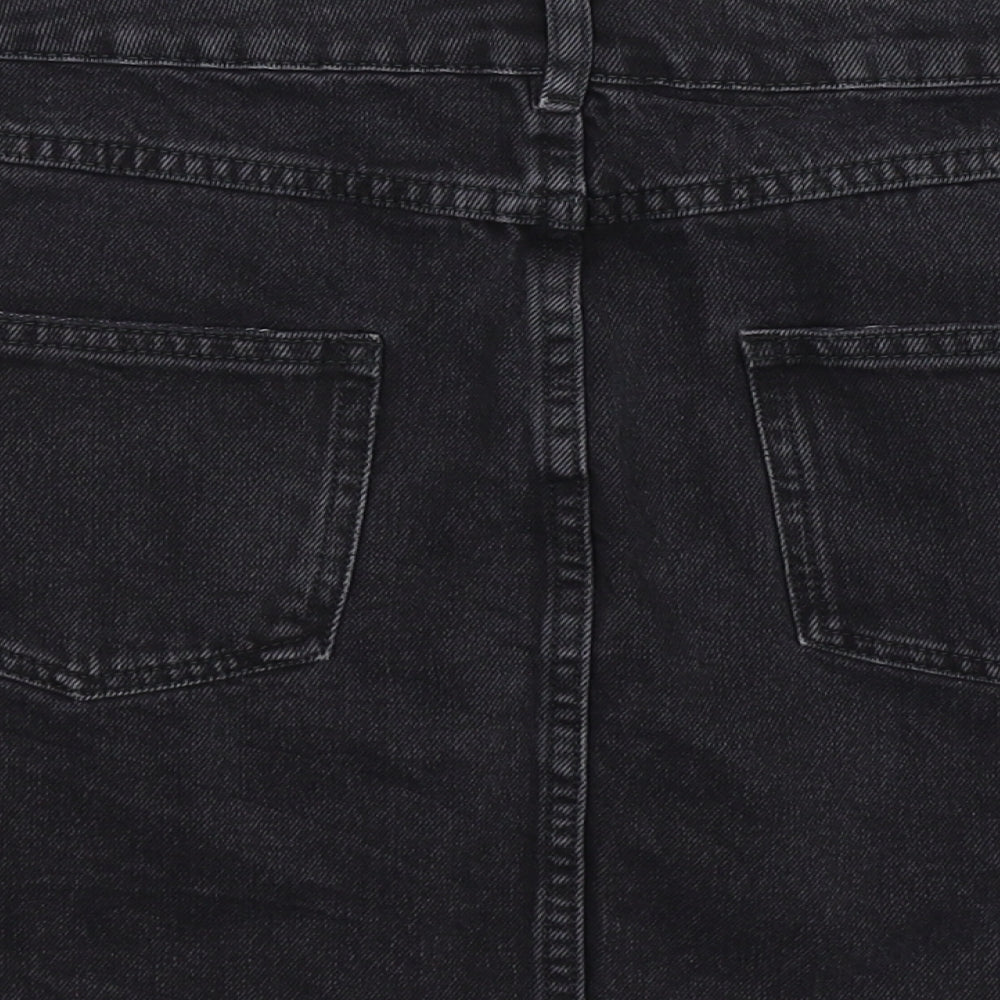ASOS Womens Black  Denim Straight & Pencil Skirt Size 12