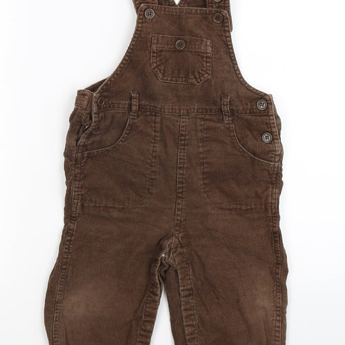 JoJo Maman Bébé Baby Brown  Corduroy Dungaree One-Piece Size 18-24 Months