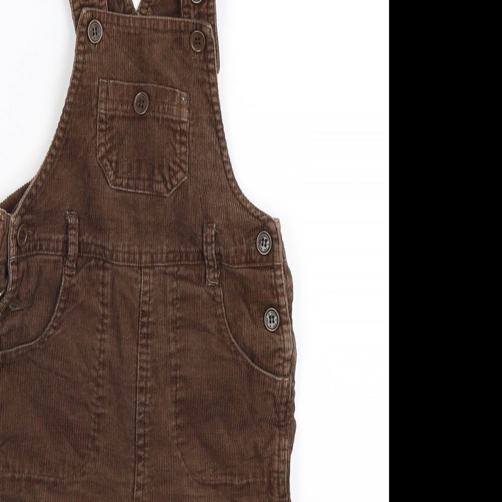 JoJo Maman Bébé Baby Brown  Corduroy Dungaree One-Piece Size 18-24 Months