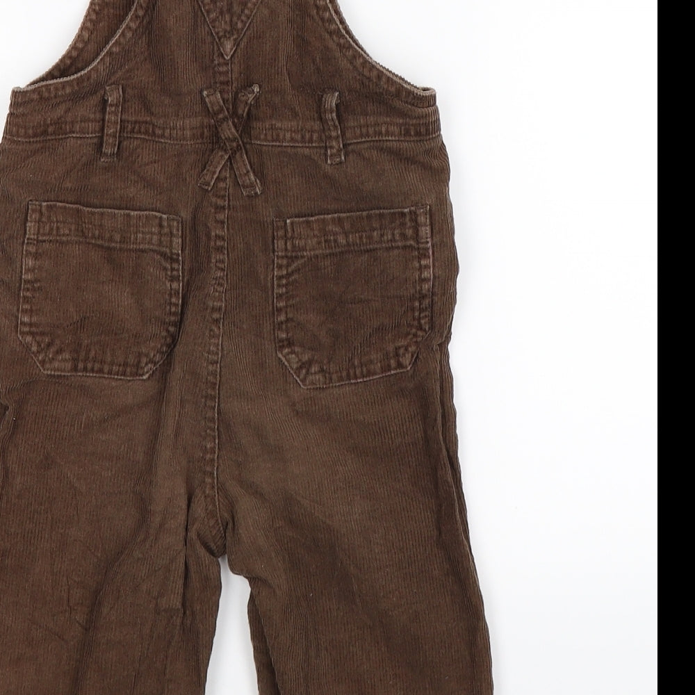 JoJo Maman Bébé Baby Brown  Corduroy Dungaree One-Piece Size 18-24 Months