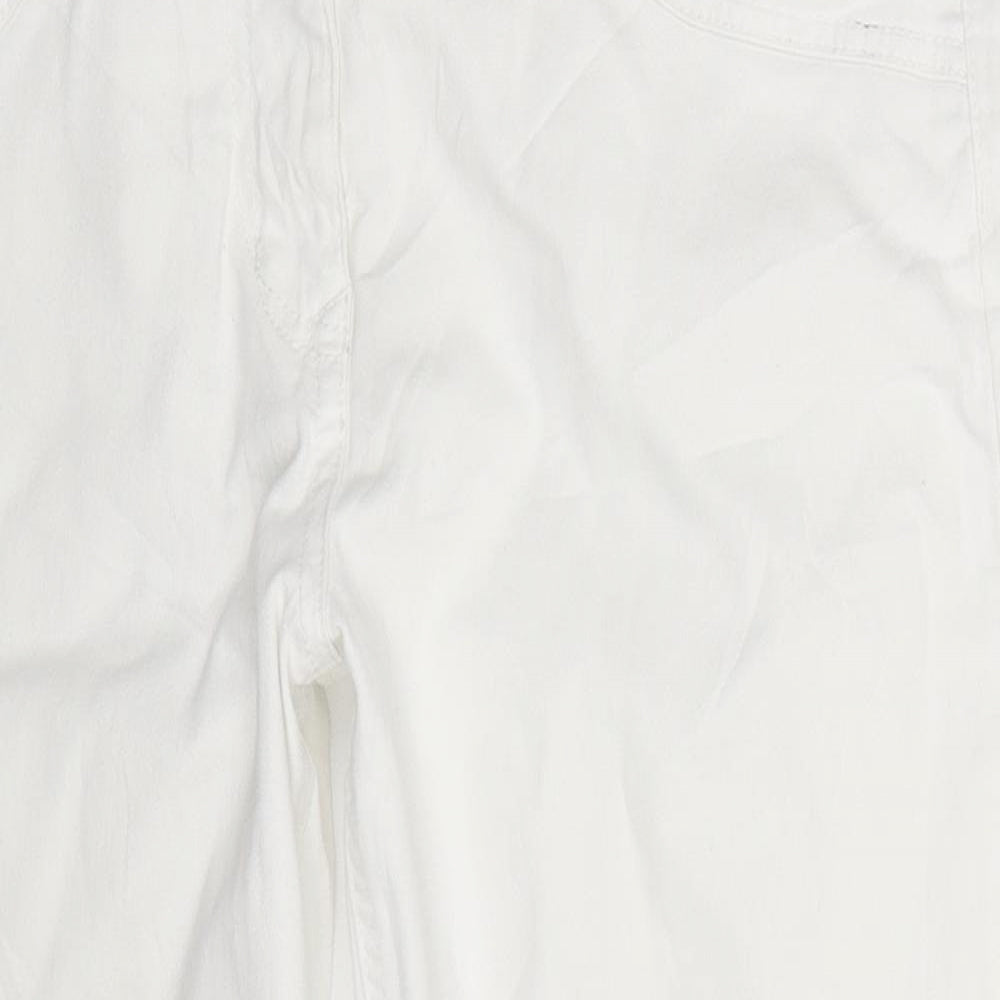 George Womens White  Denim Cropped Jeans Size 16 L21 in