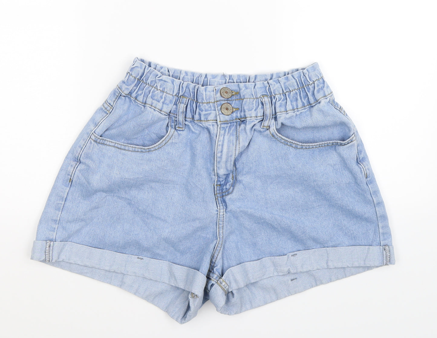 New Look Womens Blue  Denim Hot Pants Shorts Size 14