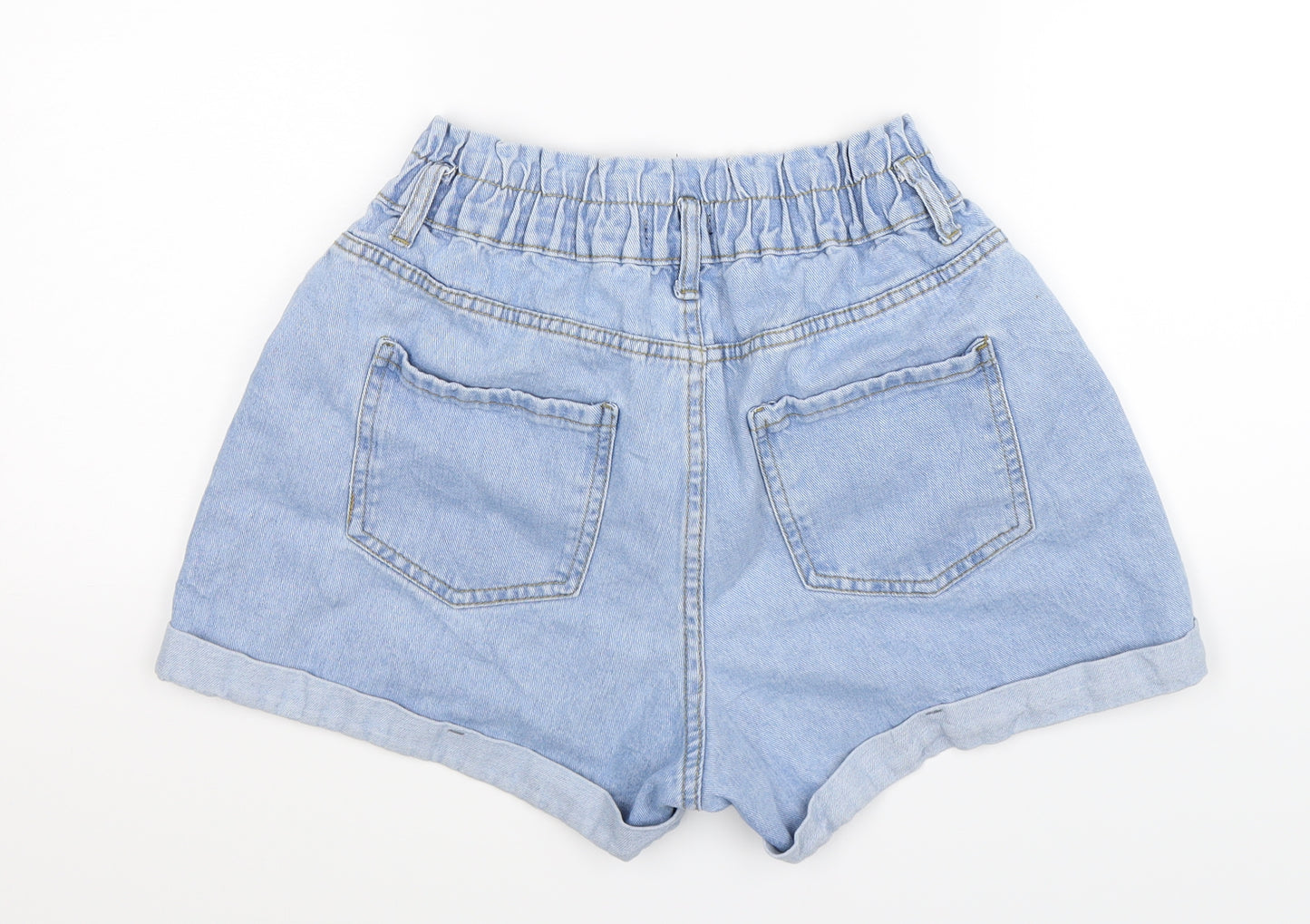 New Look Womens Blue  Denim Hot Pants Shorts Size 14