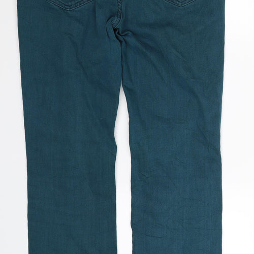Marks and Spencer Womens Blue  Denim Straight Jeans Size 12 L29 in
