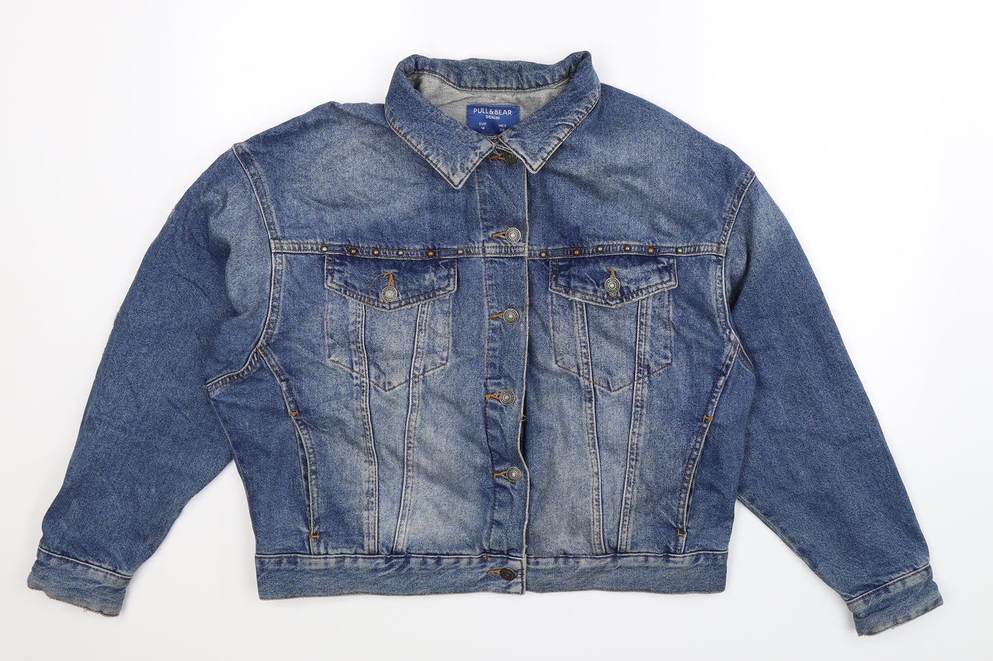 Pull&Bear Womens Blue  Denim Jacket  Size M  - Oversized