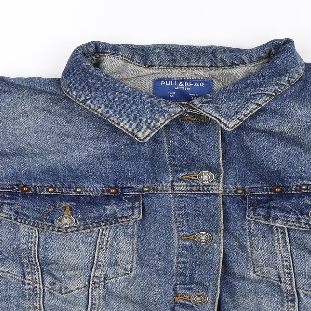 Pull&Bear Womens Blue  Denim Jacket  Size M  - Oversized