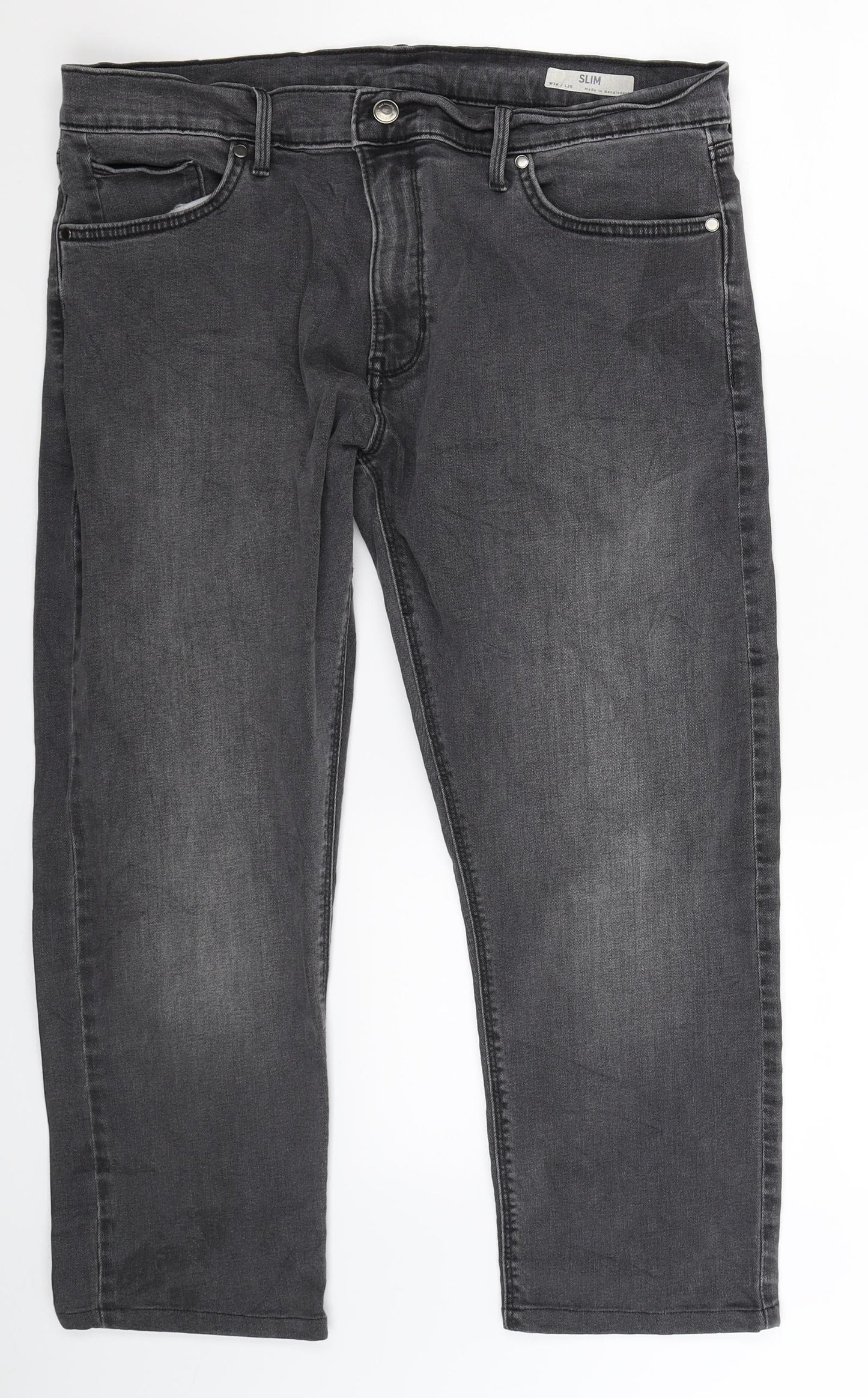 Marks and Spencer Womens Grey  Denim Cropped Jeans Size 36 in L25 in