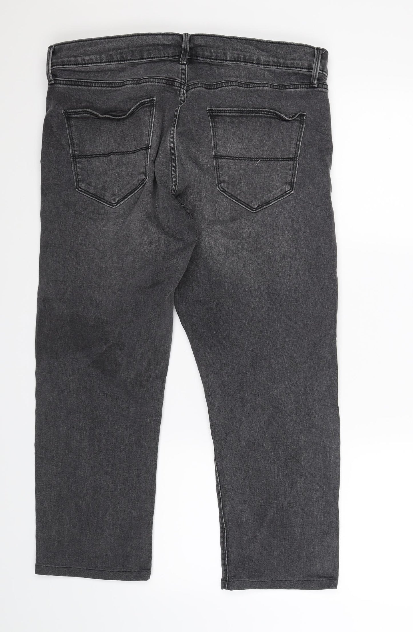 Marks and Spencer Womens Grey  Denim Cropped Jeans Size 36 in L25 in