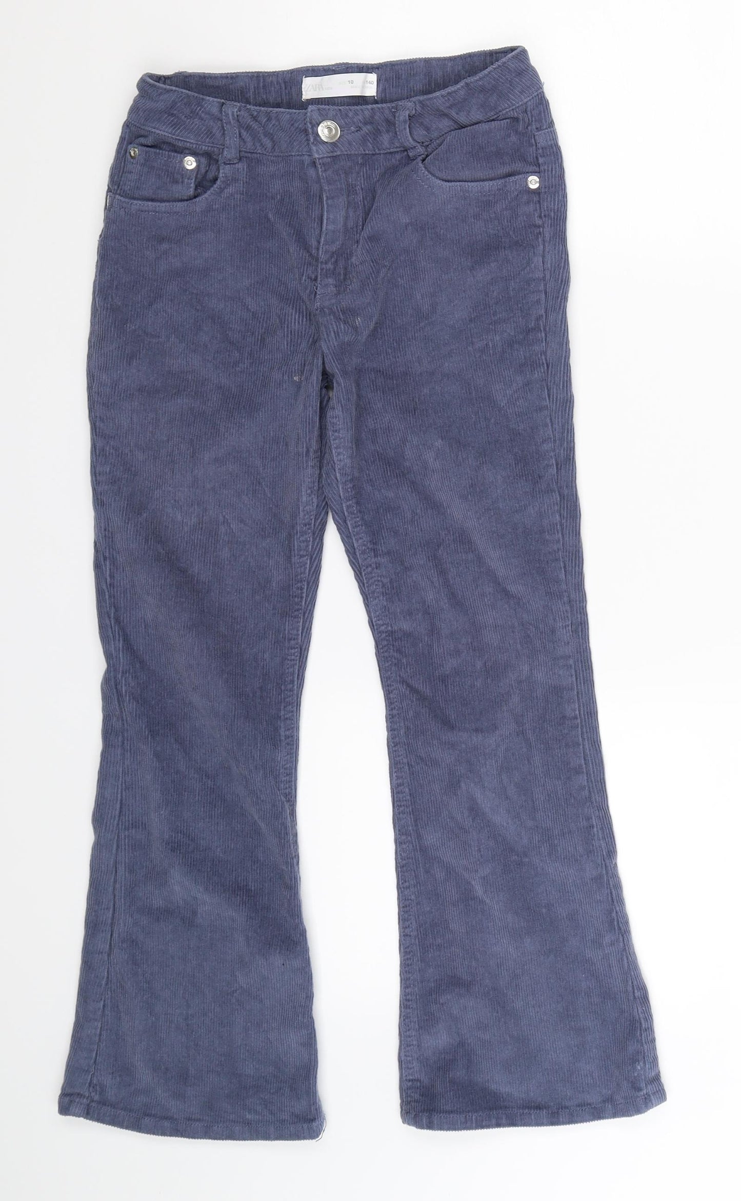 Zara Boys Blue  Corduroy  Trousers Size 10 Years