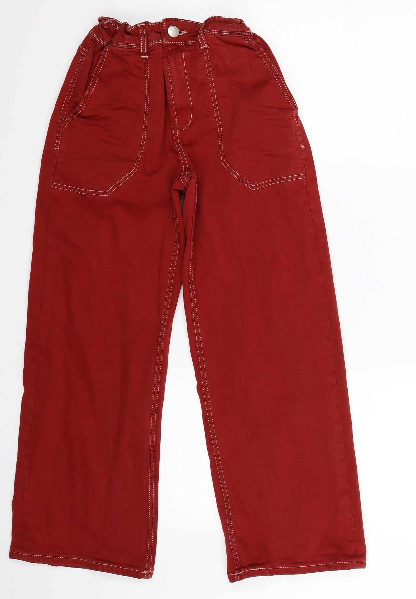 Red Herring Womens Red  Denim Bootcut Jeans Size 10 L25 in
