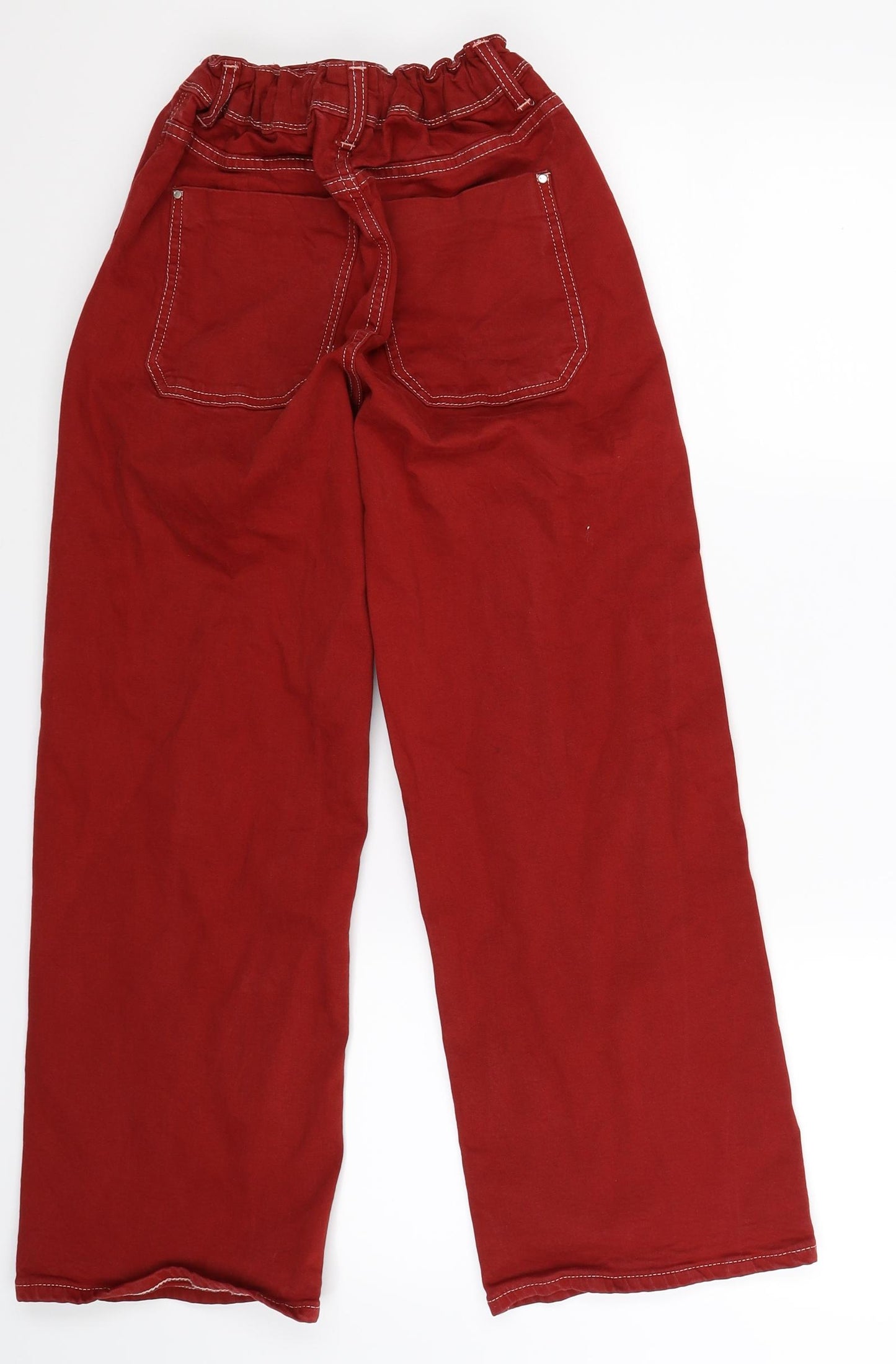 Red Herring Womens Red  Denim Bootcut Jeans Size 10 L25 in