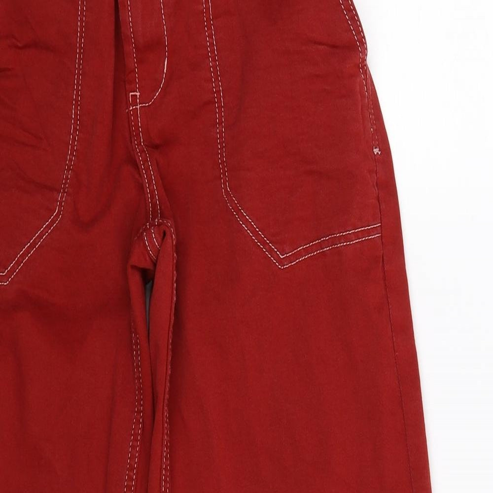 Red Herring Womens Red  Denim Bootcut Jeans Size 10 L25 in