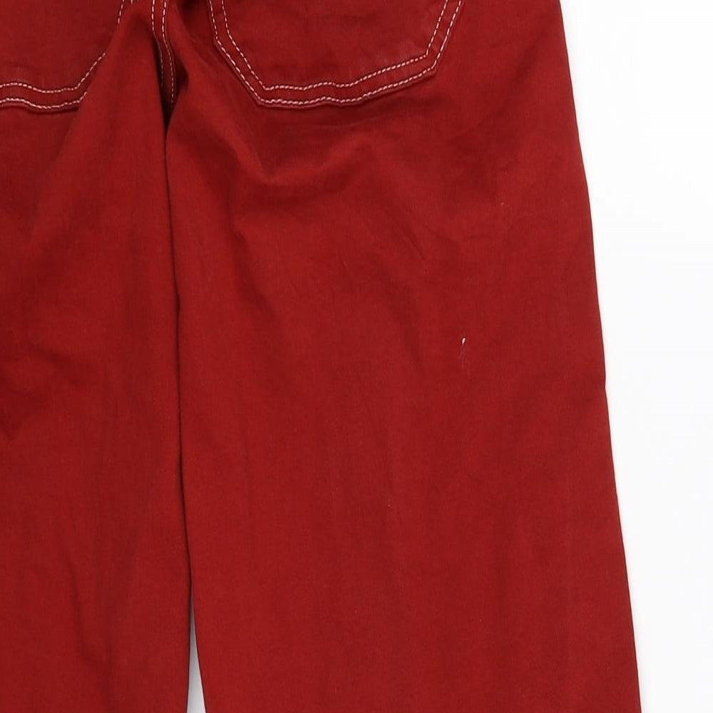 Red Herring Womens Red  Denim Bootcut Jeans Size 10 L25 in