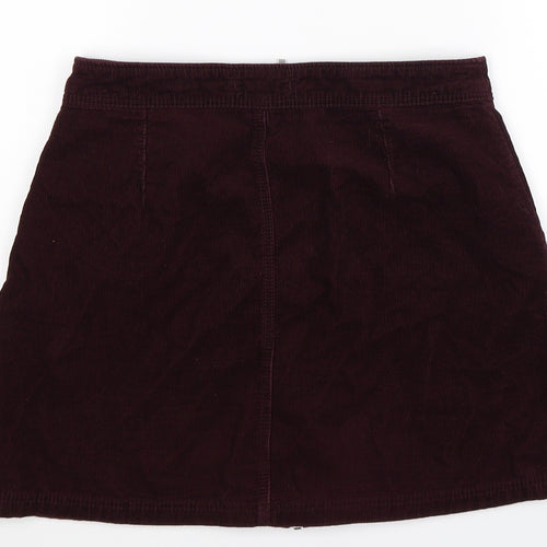 New Look Womens Brown  Corduroy A-Line Skirt Size 10