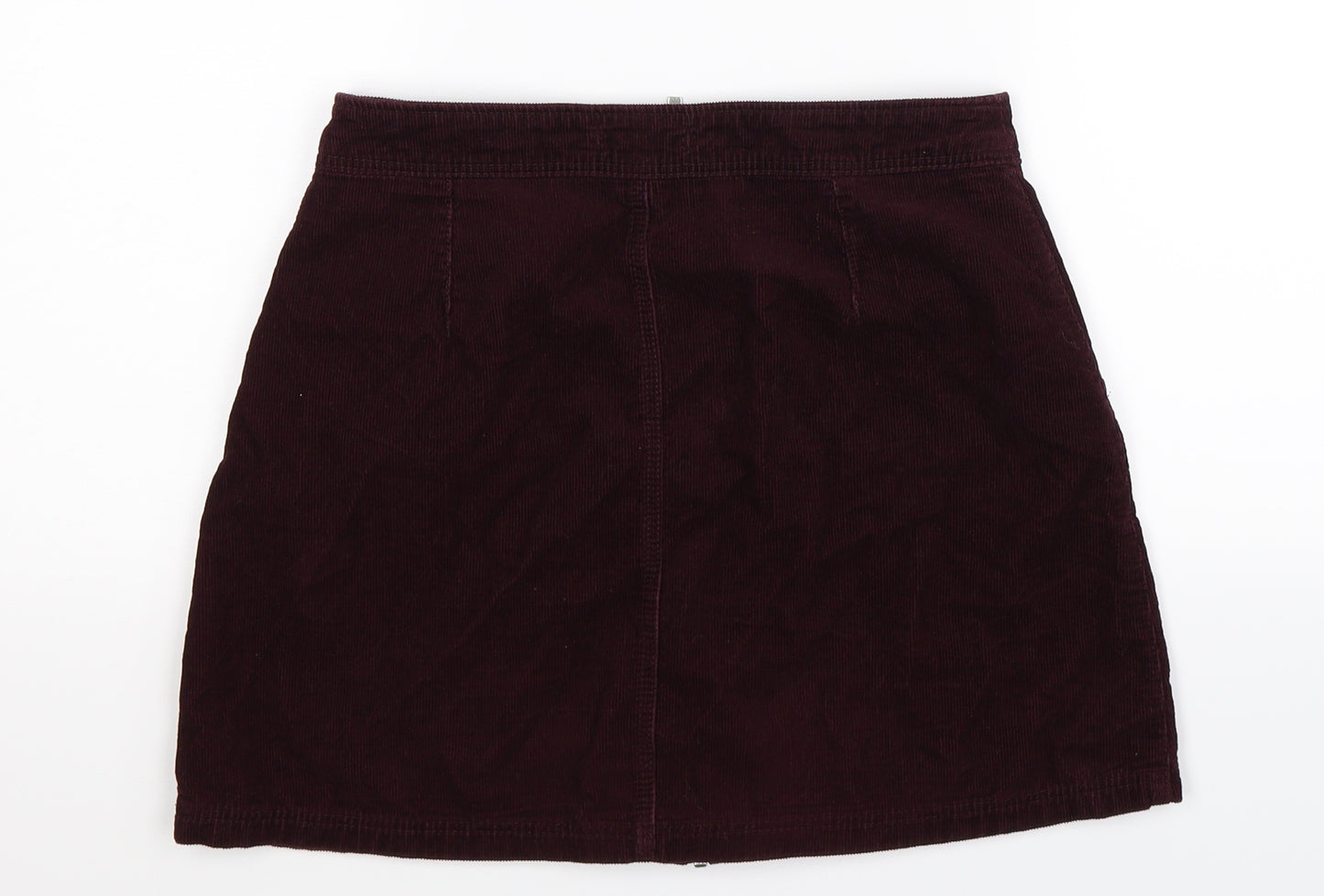 New Look Womens Brown  Corduroy A-Line Skirt Size 10