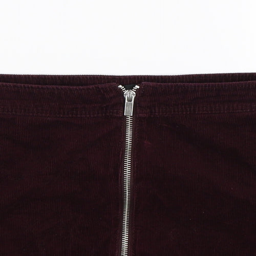 New Look Womens Brown  Corduroy A-Line Skirt Size 10