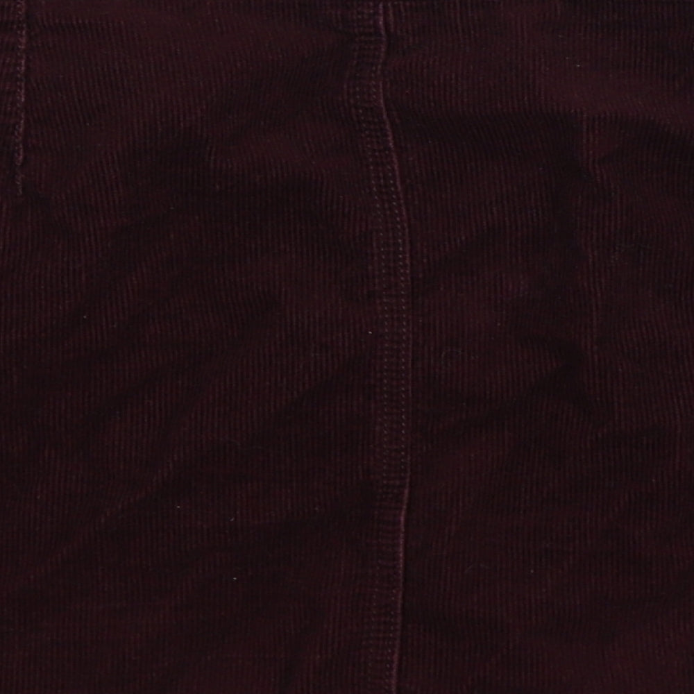 New Look Womens Brown  Corduroy A-Line Skirt Size 10