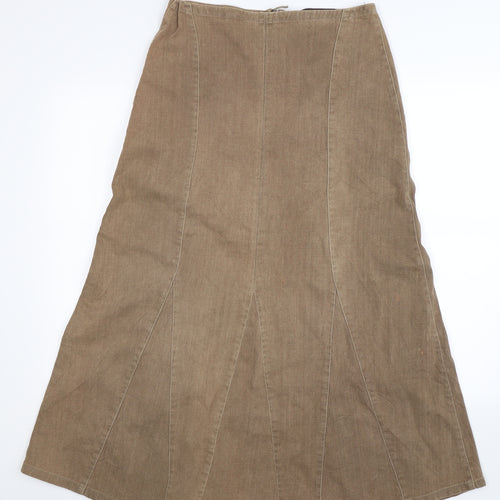 Per Una Womens Beige  Denim Maxi Skirt Size 12