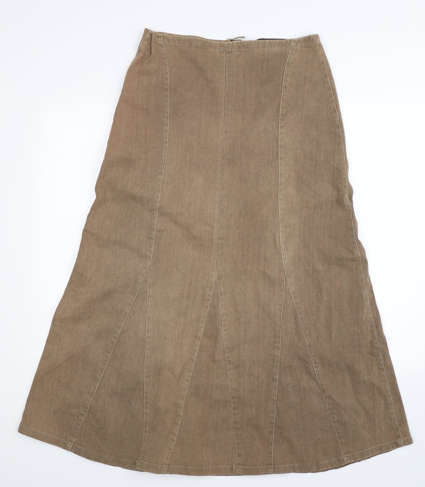 Per Una Womens Beige  Denim Maxi Skirt Size 12
