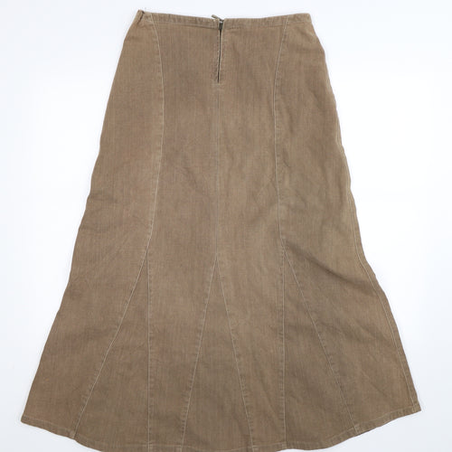Per Una Womens Beige  Denim Maxi Skirt Size 12