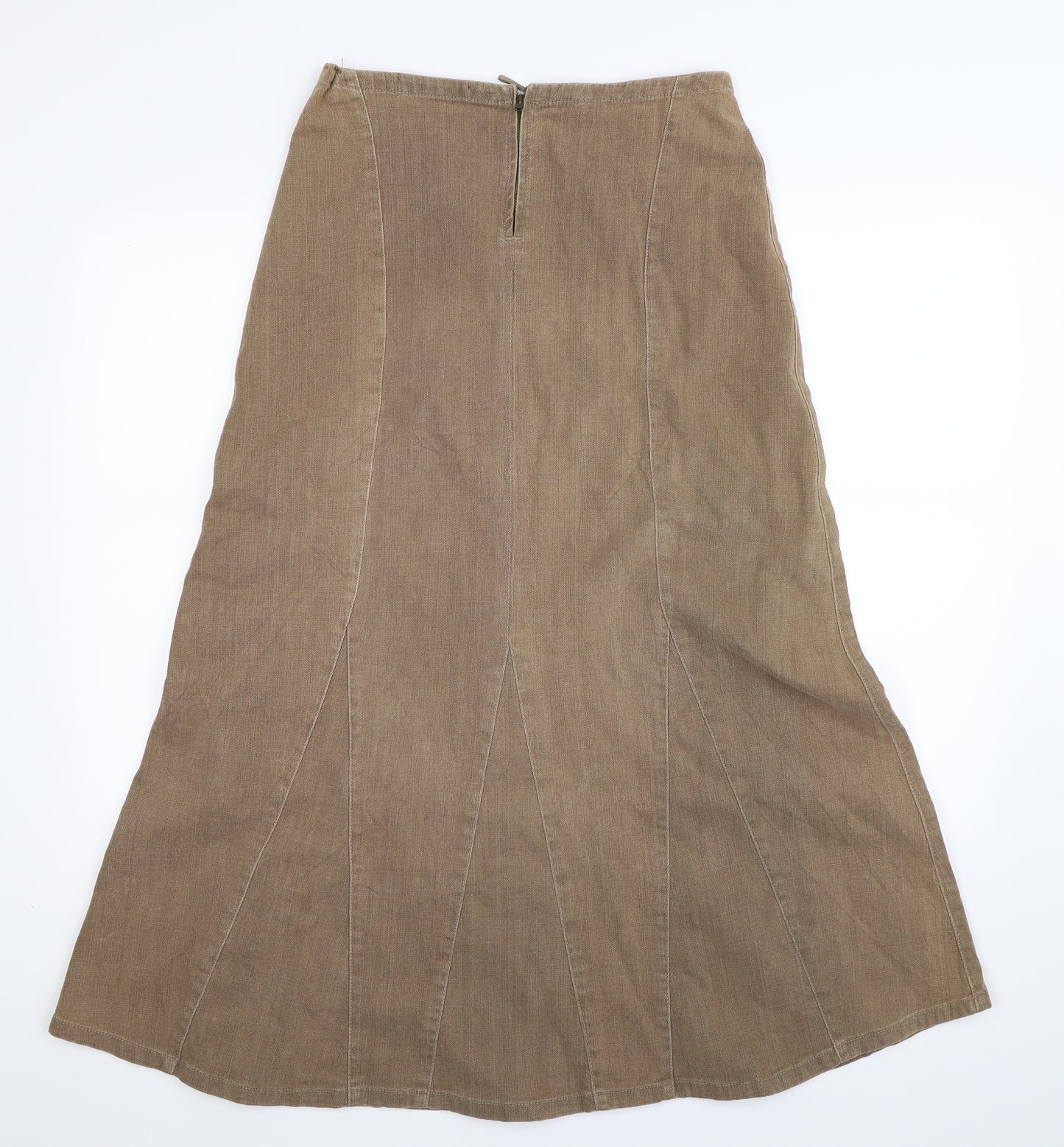 Per Una Womens Beige  Denim Maxi Skirt Size 12