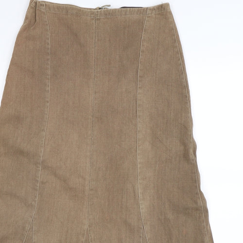 Per Una Womens Beige  Denim Maxi Skirt Size 12