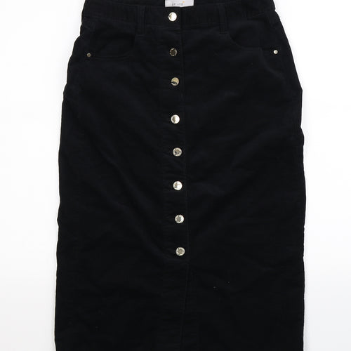 Per Una Womens Black  Corduroy Straight & Pencil Skirt Size 10