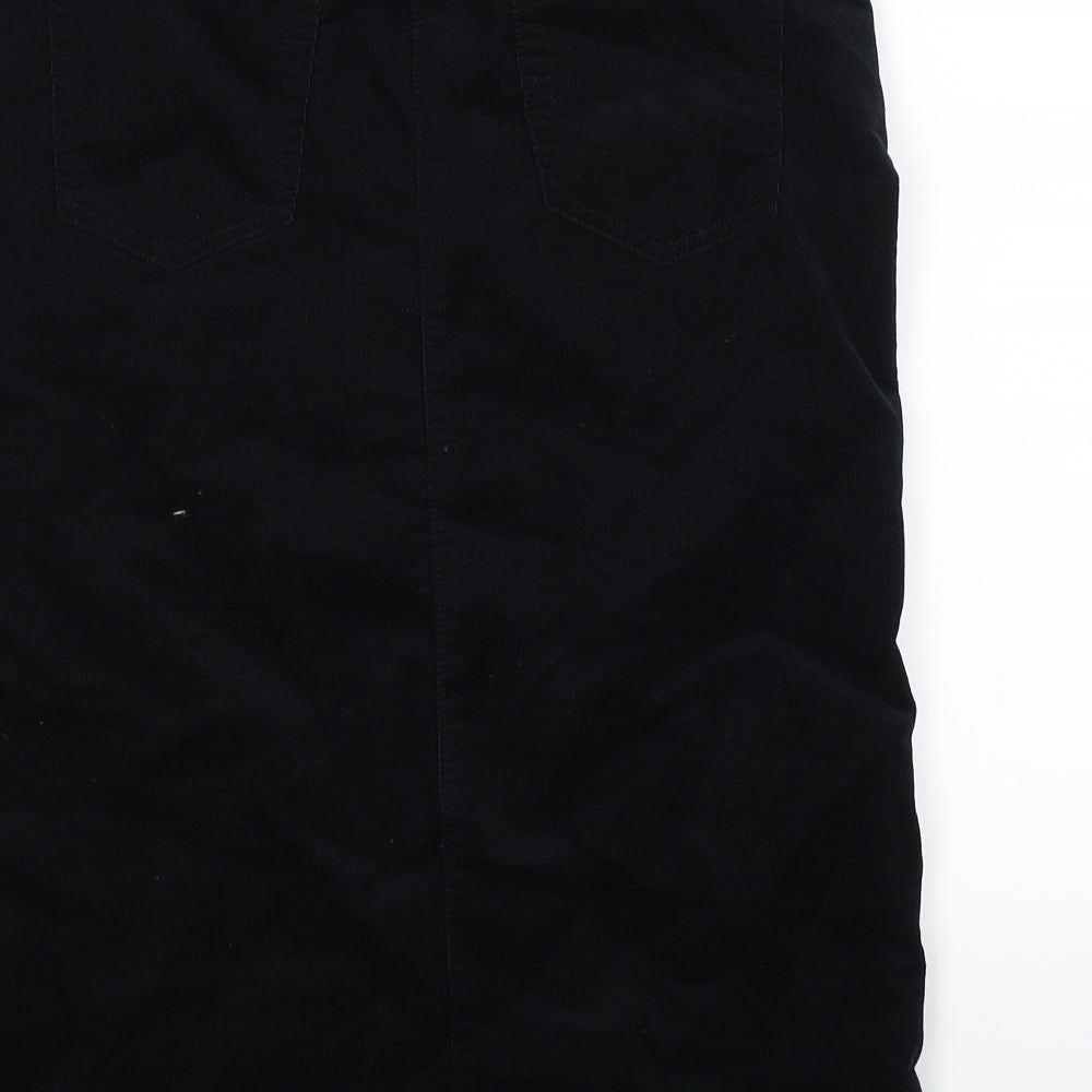 Per Una Womens Black  Corduroy Straight & Pencil Skirt Size 10