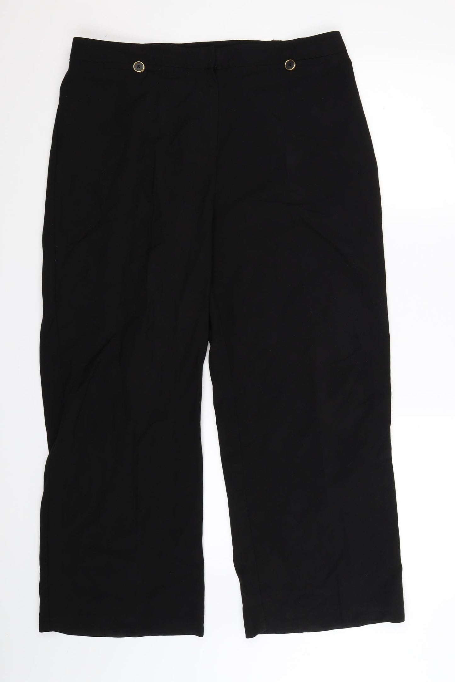 Slimma Womens Black   Trousers  Size 16 L28 in