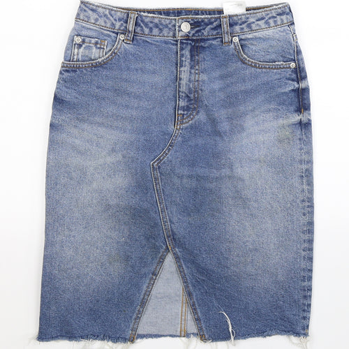 H&M Womens Blue  Denim Straight & Pencil Skirt Size 10