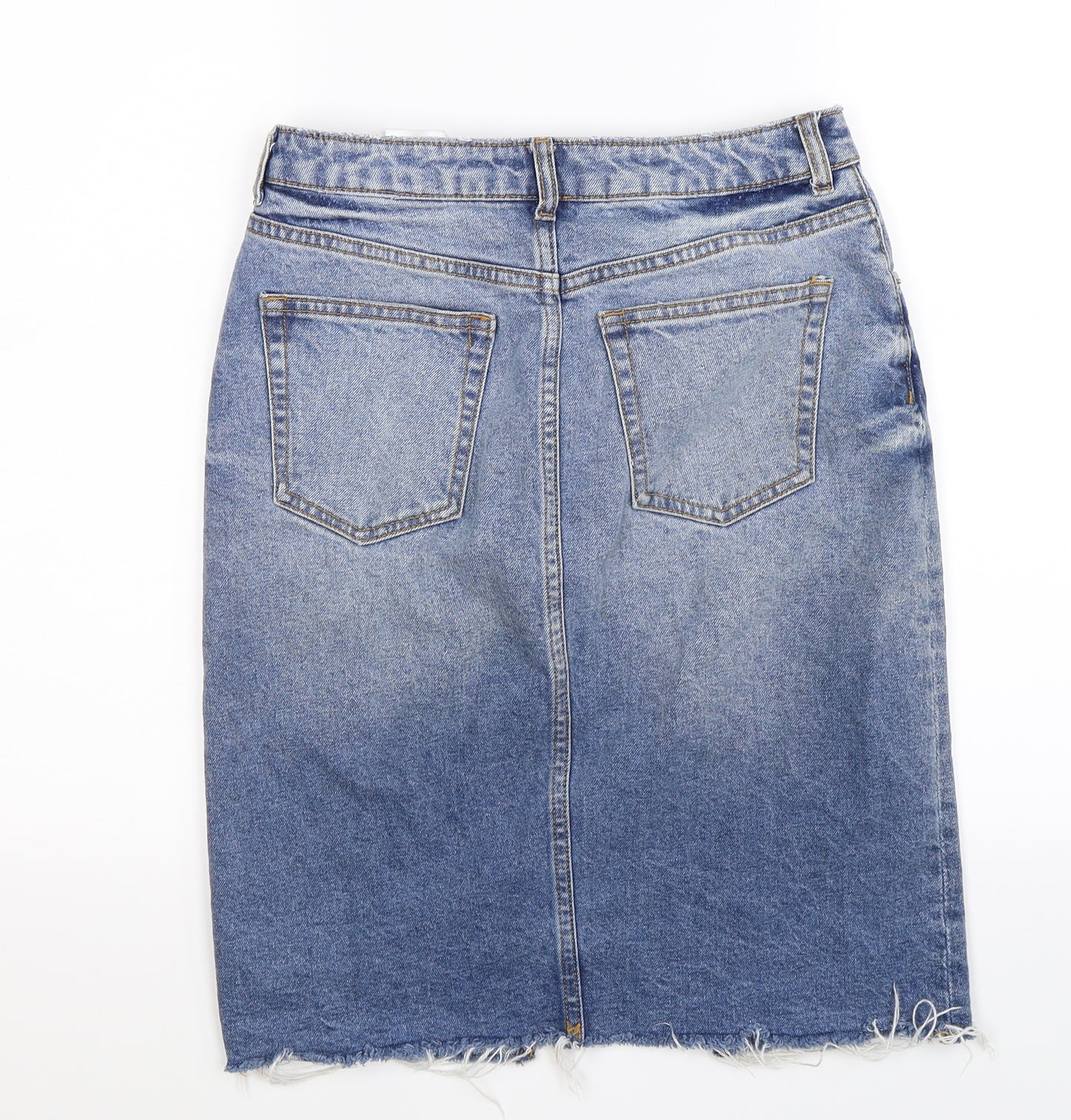 H&M Womens Blue  Denim Straight & Pencil Skirt Size 10