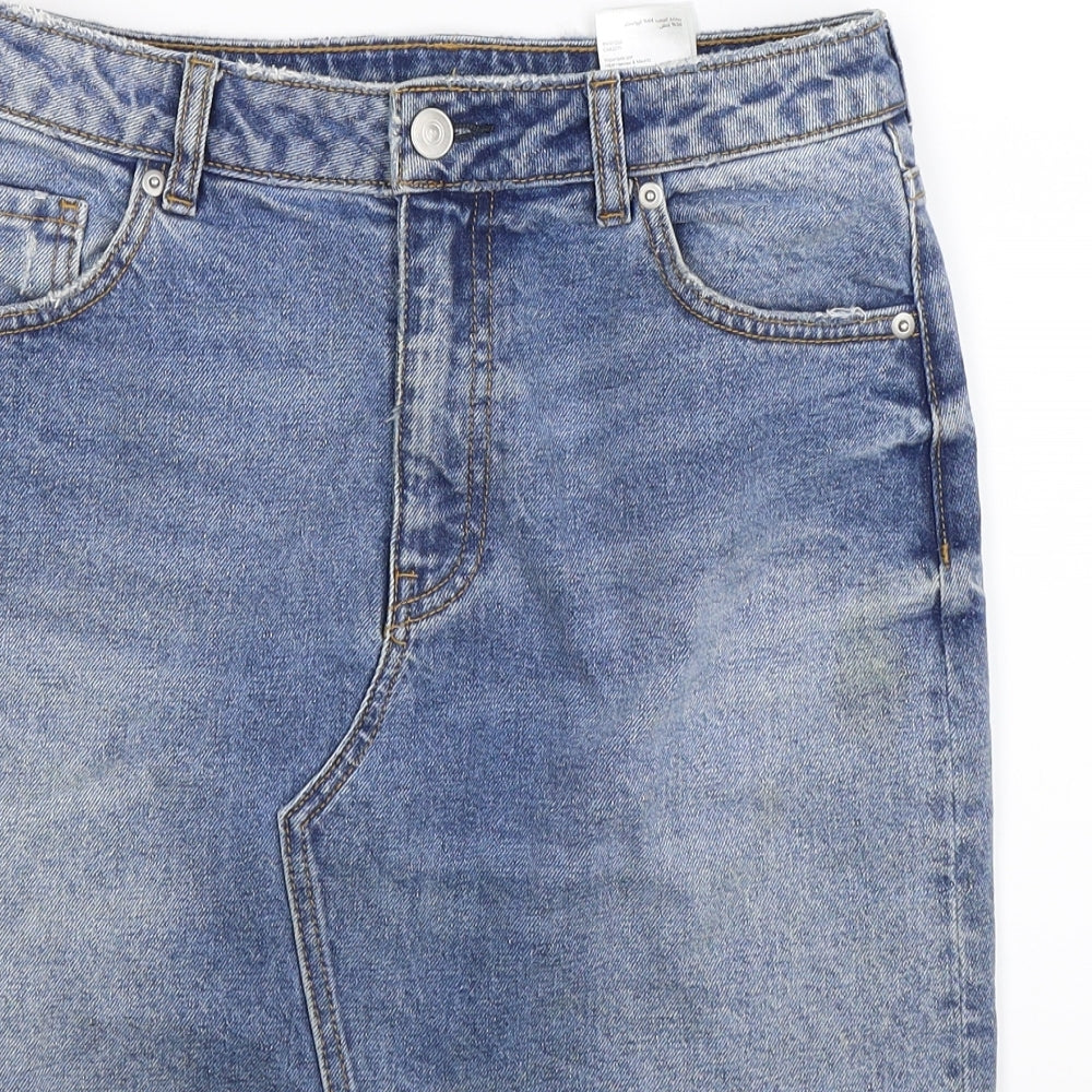 H&M Womens Blue  Denim Straight & Pencil Skirt Size 10