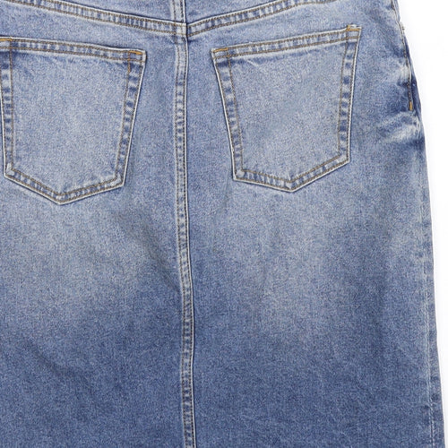 H&M Womens Blue  Denim Straight & Pencil Skirt Size 10