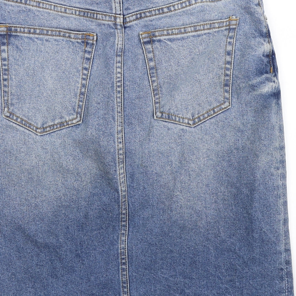 H&M Womens Blue  Denim Straight & Pencil Skirt Size 10