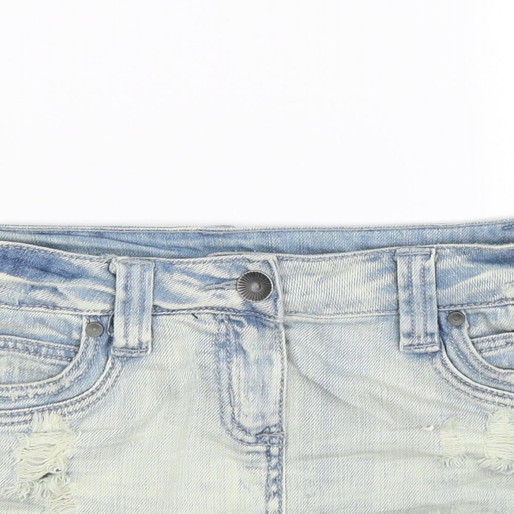 Preworn Womens Blue  Denim Mini Set Size 32 in