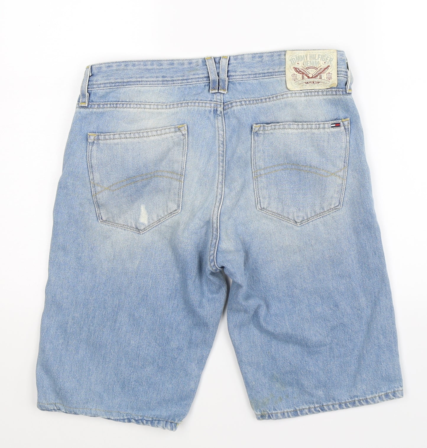 Tommy Hilfiger Womens Blue  Denim Bermuda Shorts Size 32 in