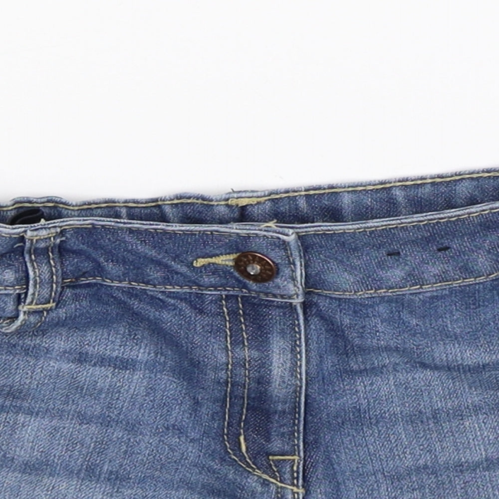 George Girls Blue  Denim Hot Pants Shorts Size 12-13 Years