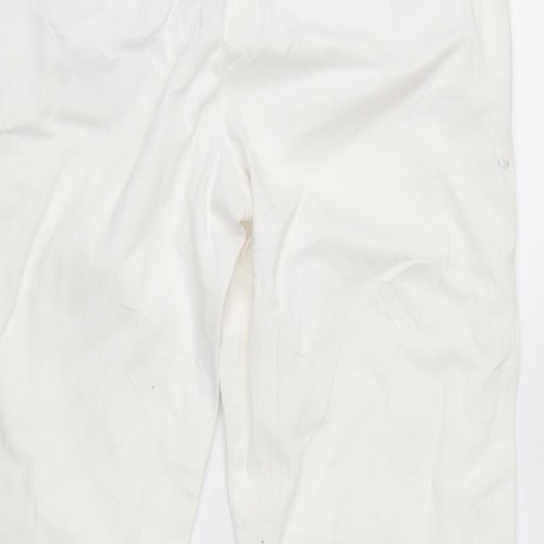 Wallis Womens White  Microfibre Straight Jeans Size 10 L21 in