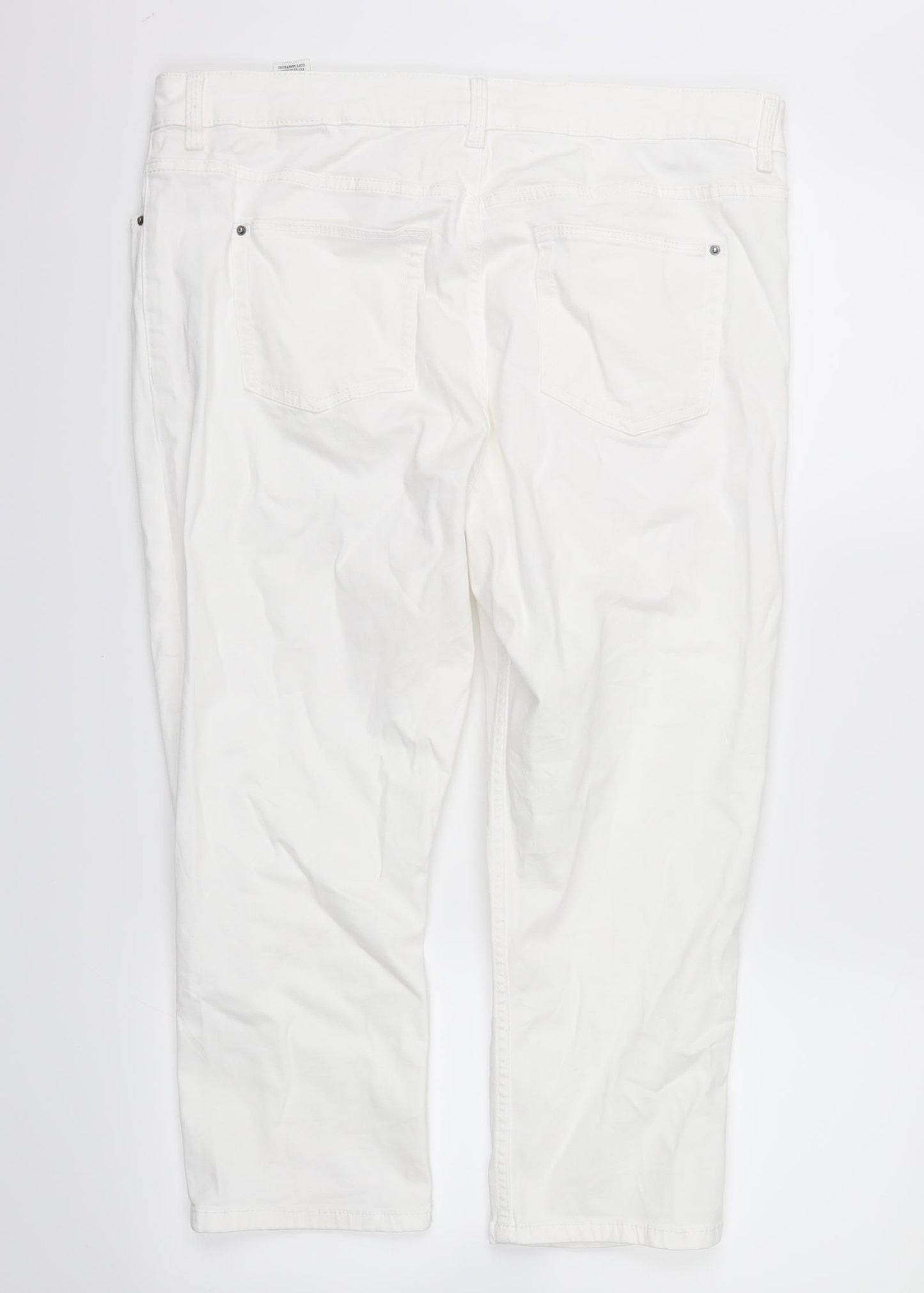 super skinny Womens White   Straight Jeans Size 16 L20 in
