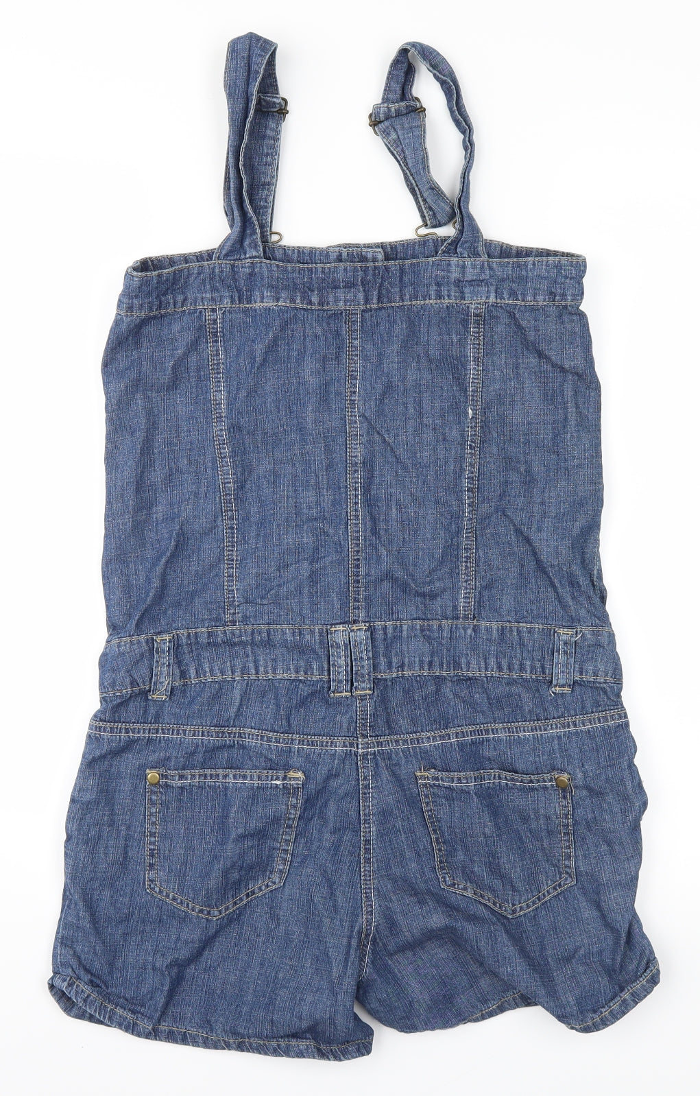 Sakura Womens Blue  Denim Dungaree One-Piece Size 10