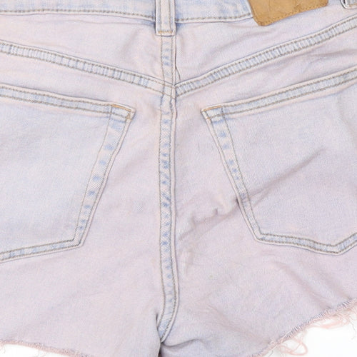Pull&Bear Womens Pink  Denim Hot Pants Shorts Size 6