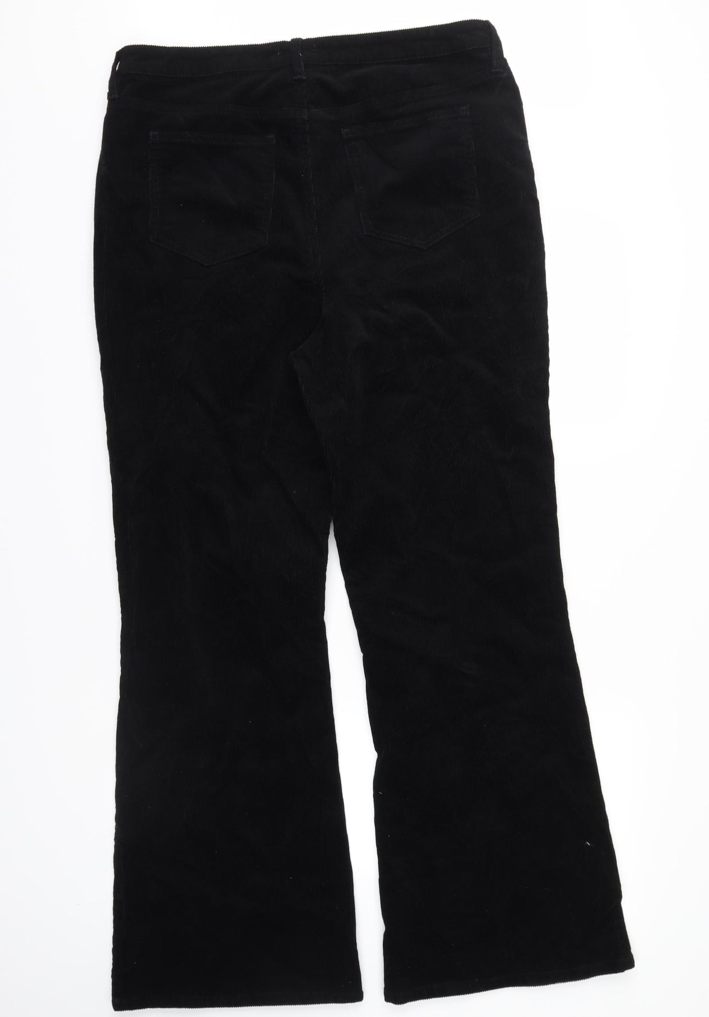 Warehouse Womens Black  Corduroy Straight Jeans Size 16 L30 in