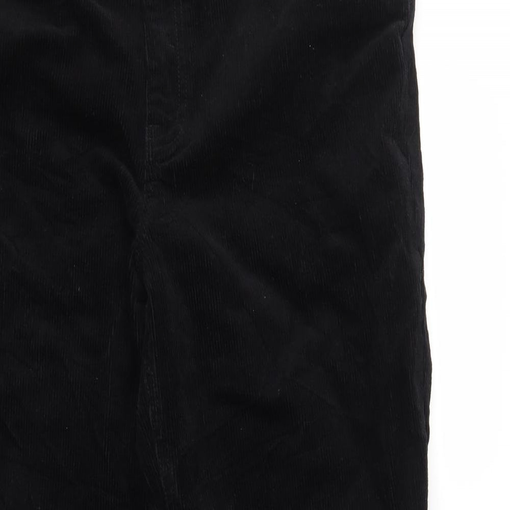 Warehouse Womens Black  Corduroy Straight Jeans Size 16 L30 in
