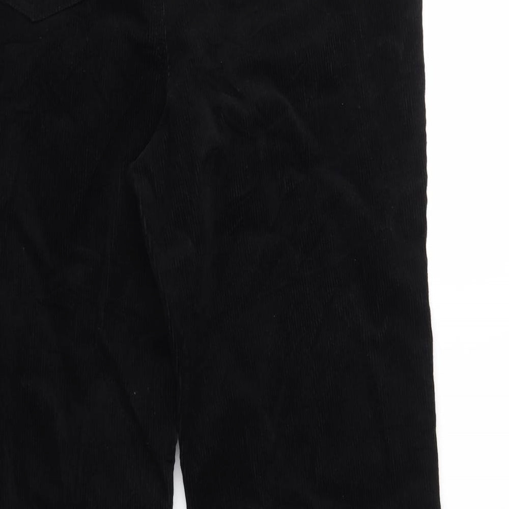 Warehouse Womens Black  Corduroy Straight Jeans Size 16 L30 in