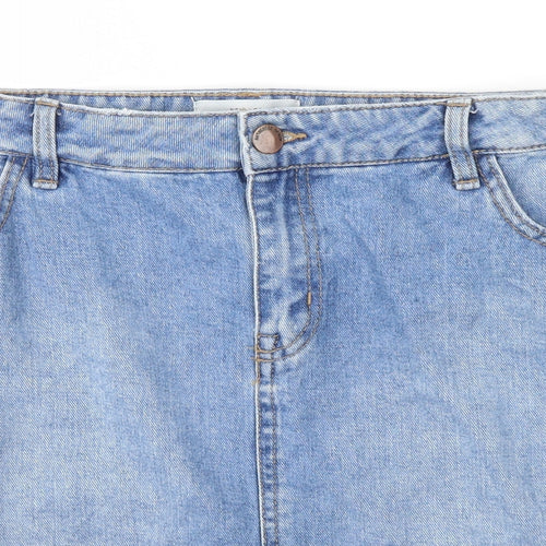 new look  Womens Blue  Denim Cargo Skirt Size 16