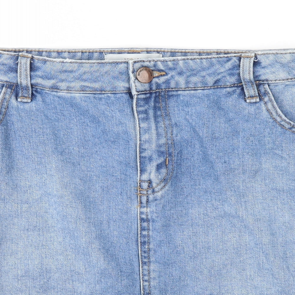 new look  Womens Blue  Denim Cargo Skirt Size 16
