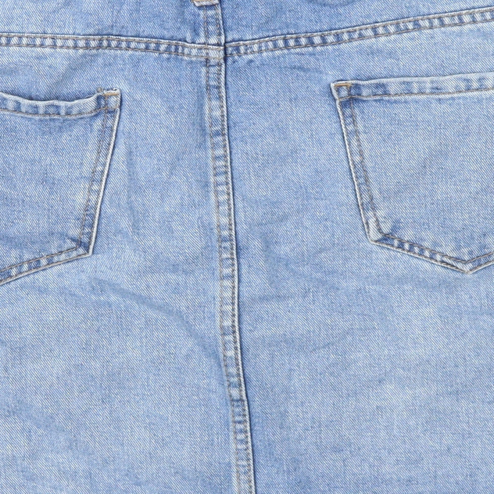 new look  Womens Blue  Denim Cargo Skirt Size 16