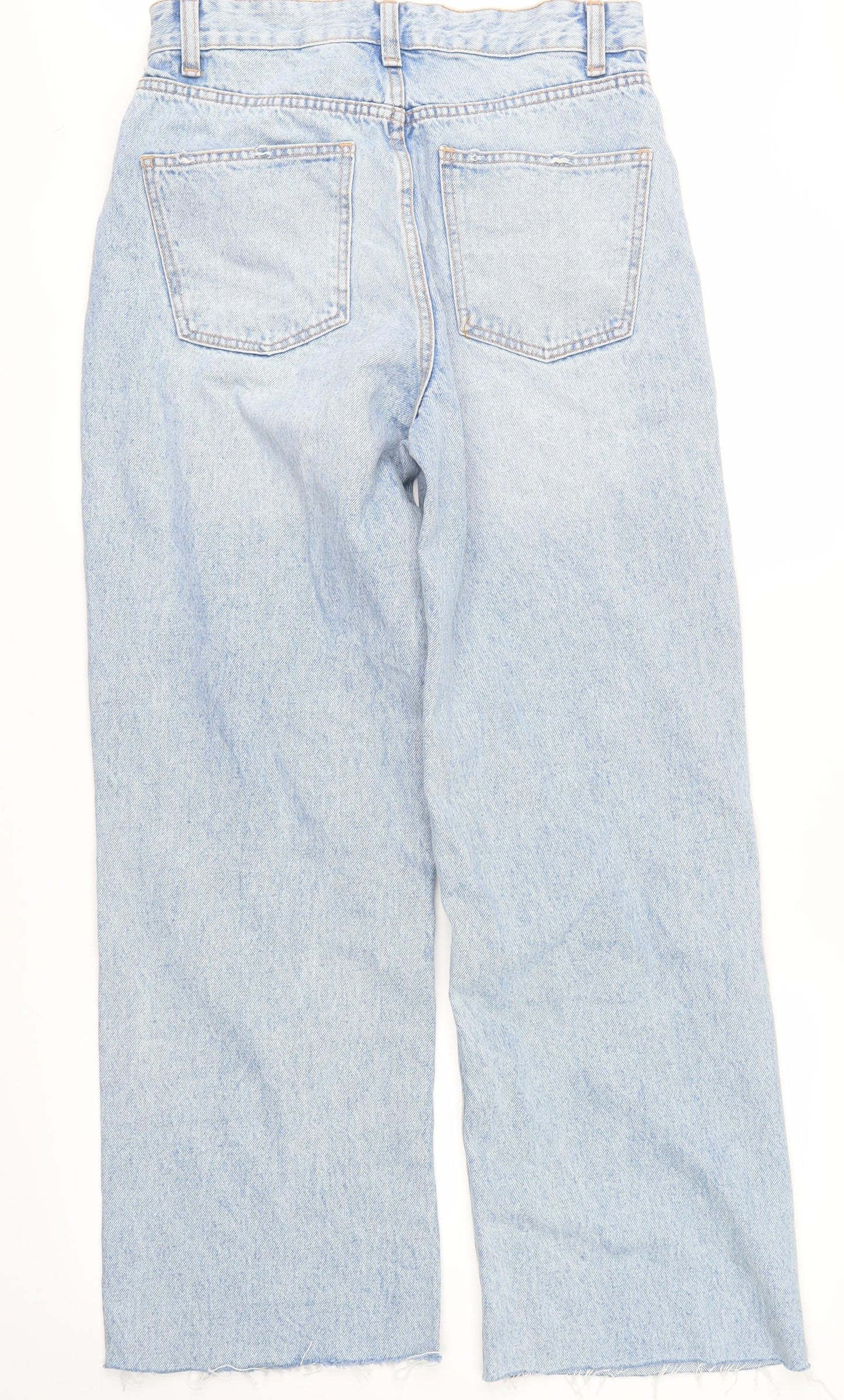 Zara Womens Blue  Denim Straight Jeans Size 12 L28 in