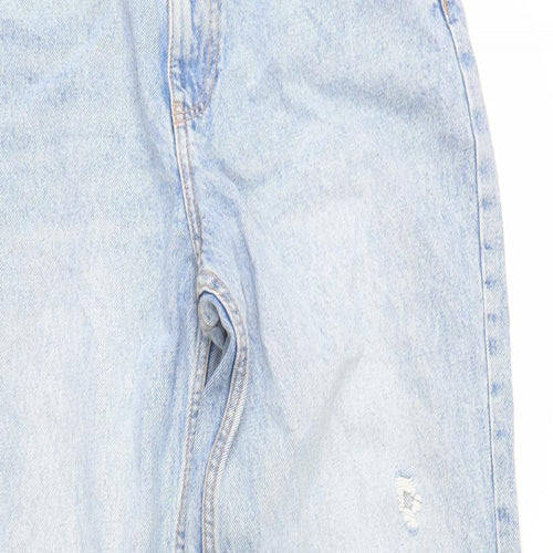 Zara Womens Blue  Denim Straight Jeans Size 12 L28 in
